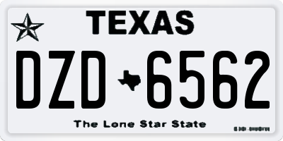 TX license plate DZD6562