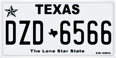 TX license plate DZD6566