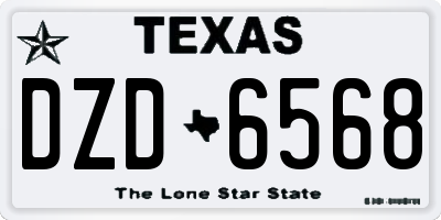 TX license plate DZD6568