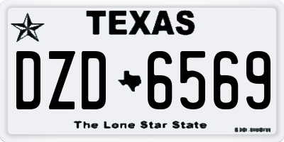TX license plate DZD6569