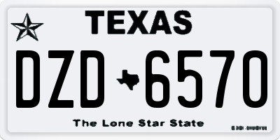 TX license plate DZD6570