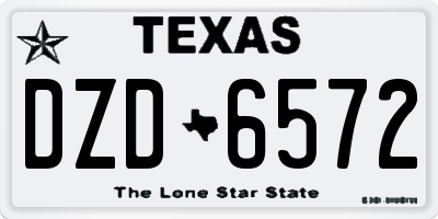 TX license plate DZD6572