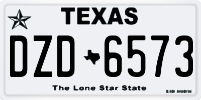 TX license plate DZD6573