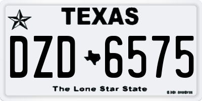 TX license plate DZD6575