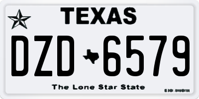 TX license plate DZD6579