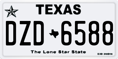 TX license plate DZD6588
