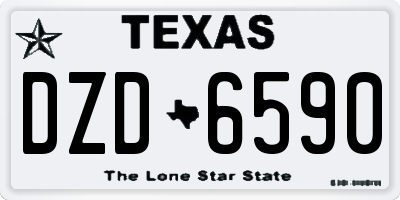 TX license plate DZD6590