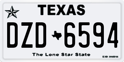 TX license plate DZD6594