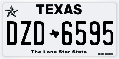 TX license plate DZD6595