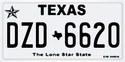 TX license plate DZD6620