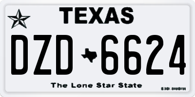 TX license plate DZD6624