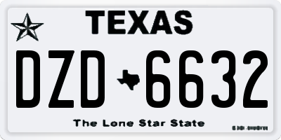 TX license plate DZD6632