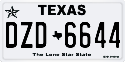 TX license plate DZD6644