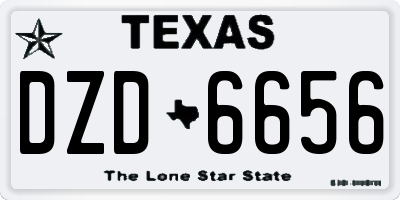 TX license plate DZD6656