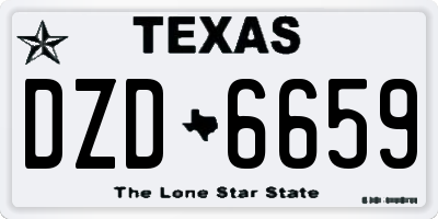 TX license plate DZD6659