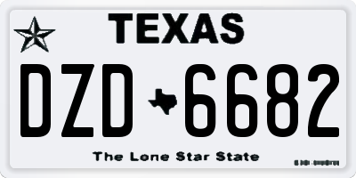 TX license plate DZD6682