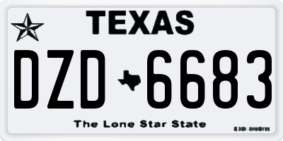 TX license plate DZD6683