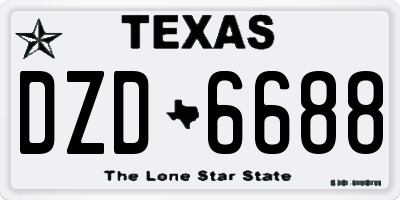 TX license plate DZD6688