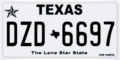 TX license plate DZD6697