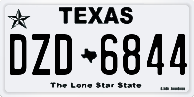 TX license plate DZD6844