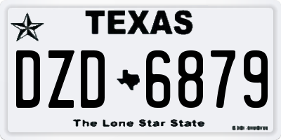 TX license plate DZD6879