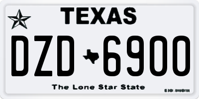 TX license plate DZD6900