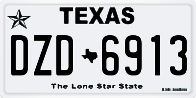 TX license plate DZD6913