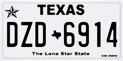TX license plate DZD6914