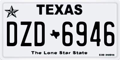 TX license plate DZD6946