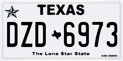 TX license plate DZD6973