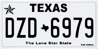 TX license plate DZD6979