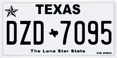 TX license plate DZD7095