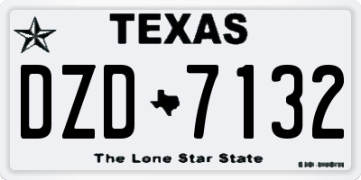 TX license plate DZD7132