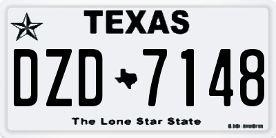 TX license plate DZD7148