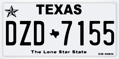 TX license plate DZD7155