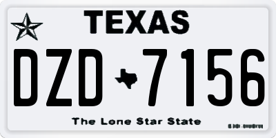 TX license plate DZD7156