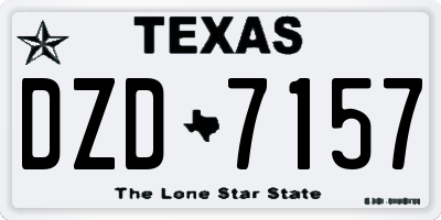 TX license plate DZD7157
