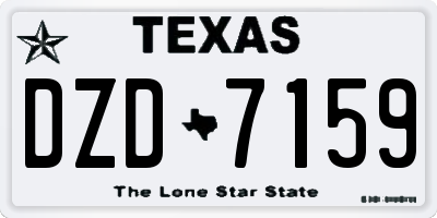 TX license plate DZD7159