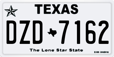 TX license plate DZD7162