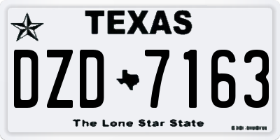 TX license plate DZD7163