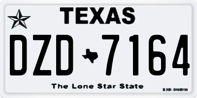 TX license plate DZD7164