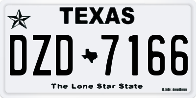TX license plate DZD7166