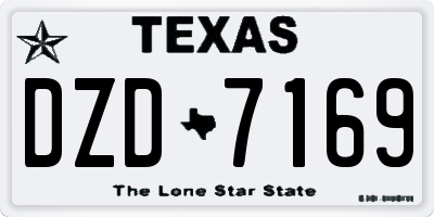 TX license plate DZD7169