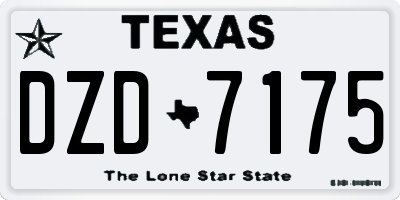 TX license plate DZD7175