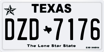 TX license plate DZD7176
