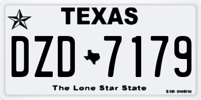 TX license plate DZD7179