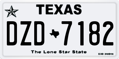 TX license plate DZD7182