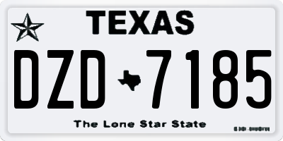 TX license plate DZD7185