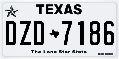 TX license plate DZD7186