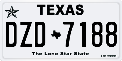 TX license plate DZD7188